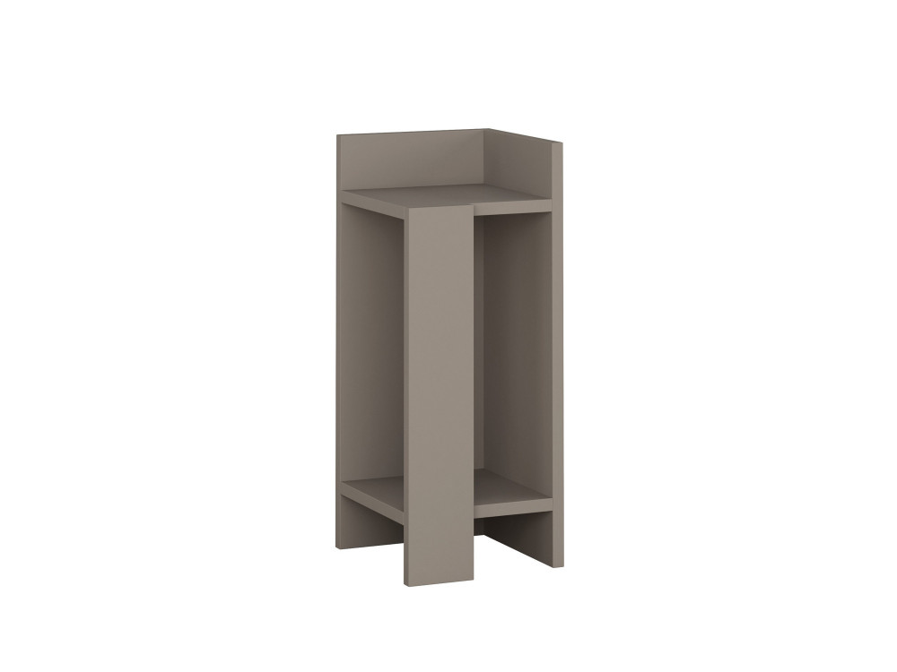 Comodino in legno "Elos Right" - 25 x 27 x 60 cm - Marrone moka chiaro