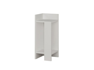 Comodino in legno "Elos Left" - 25 x 27 x 60 cm - Bianco