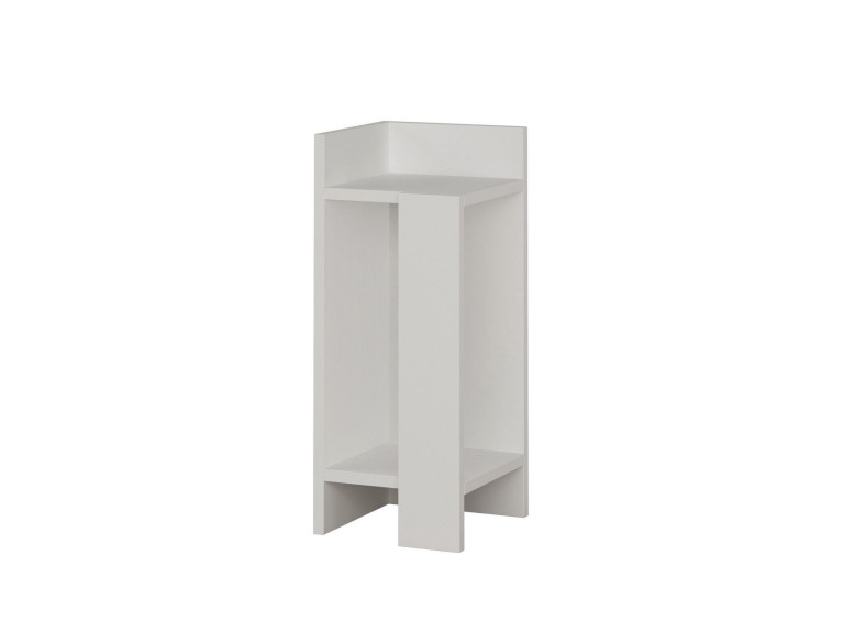 Comodino in legno "Elos Left" - 25 x 27 x 60 cm - Bianco
