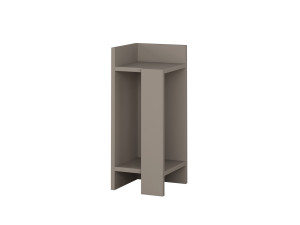 Comodino in legno "Elos Left" - 25 x 27 x 60 cm - Marrone moka chiaro