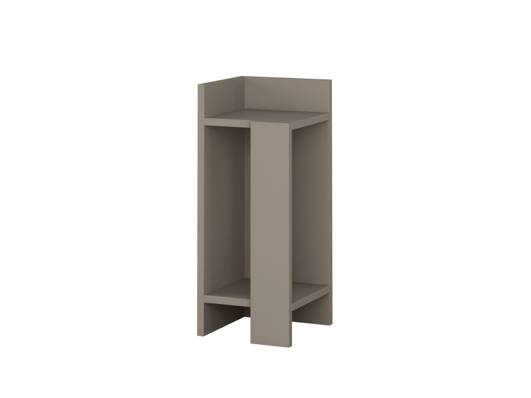 Comodino in legno "Elos Left" - 25 x 27 x 60 cm - Marrone moka chiaro