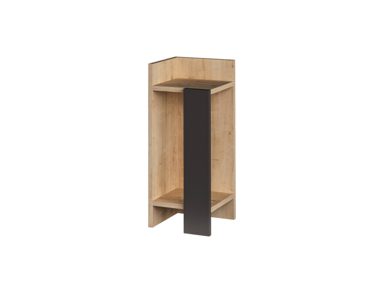 Comodino in legno "Elos Left" - 25 x 27 x 60 cm - Beige