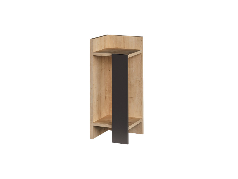 Comodino in legno "Elos Left" - 25 x 27 x 60 cm - Beige