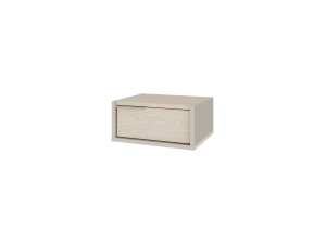 Comodino in legno a parete "Eco" - 40 x 30 x 19 cm - Pietra arenaria
