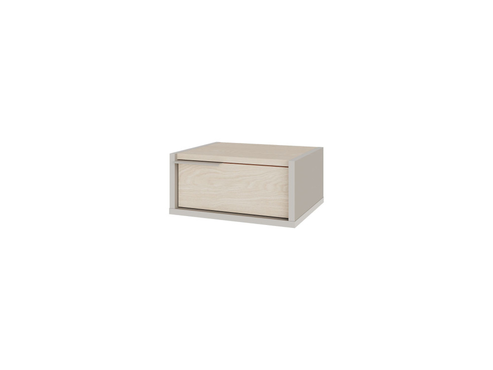 Comodino in legno a parete "Eco" - 40 x 30 x 19 cm - Pietra arenaria