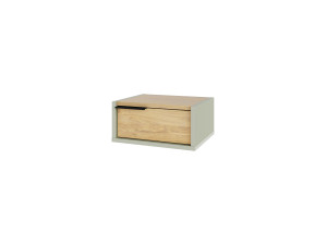 Comodino in legno a parete "Eco" - 40 x 30 x 19 cm - Verde
