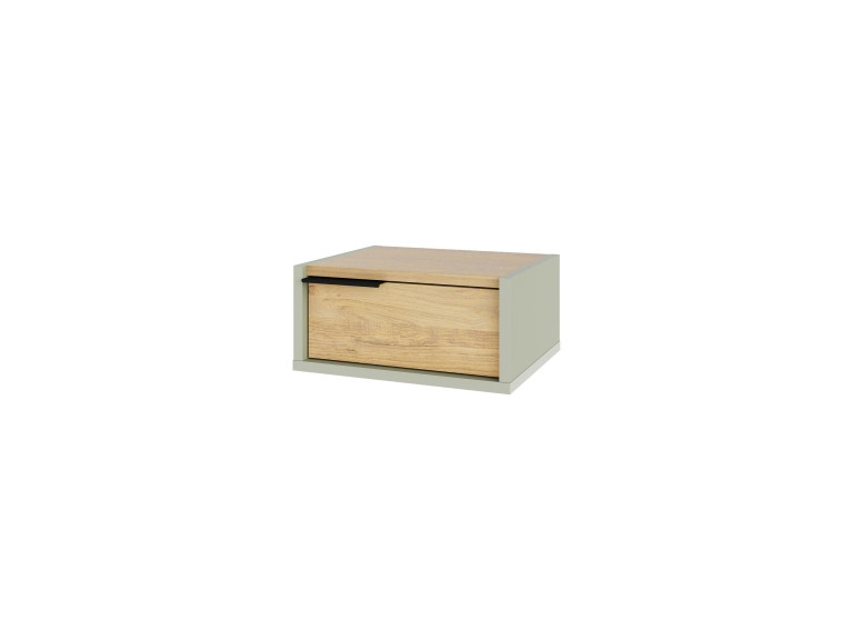 Comodino in legno a parete "Eco" - 40 x 30 x 19 cm - Verde