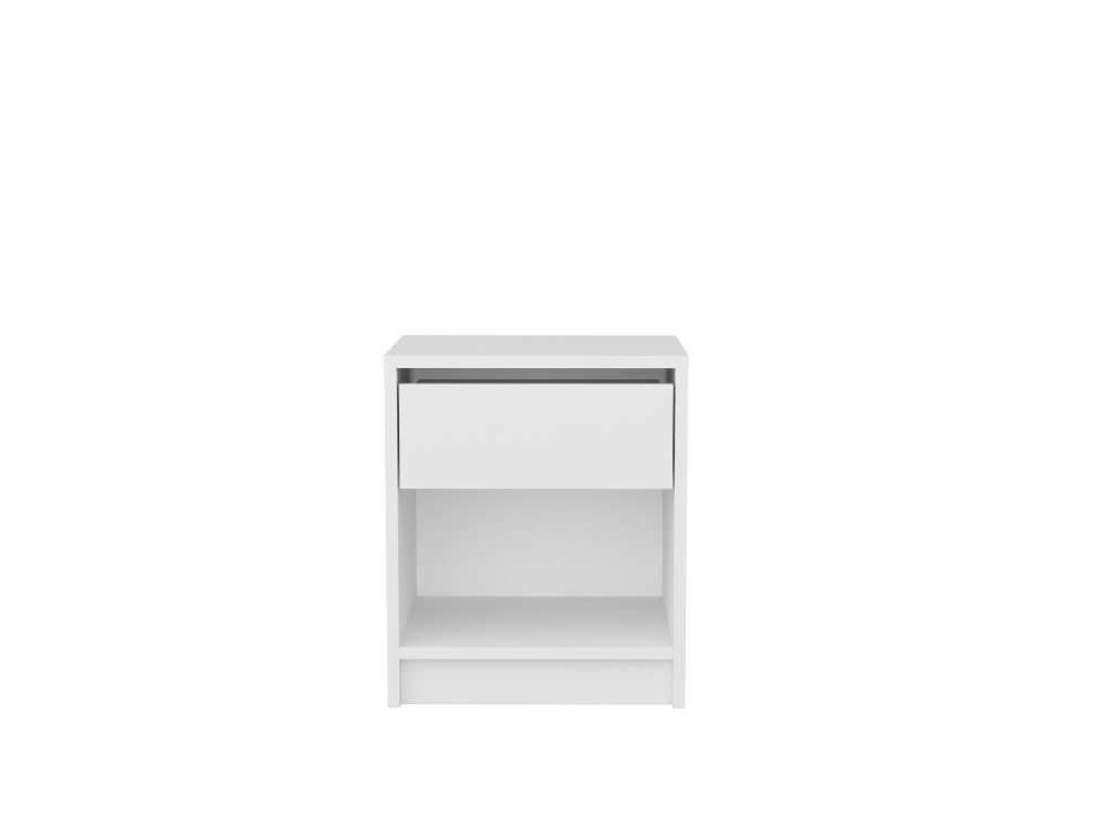 Comodino in legno "Sheridan" - 45 x 40 x 53 cm - Bianco