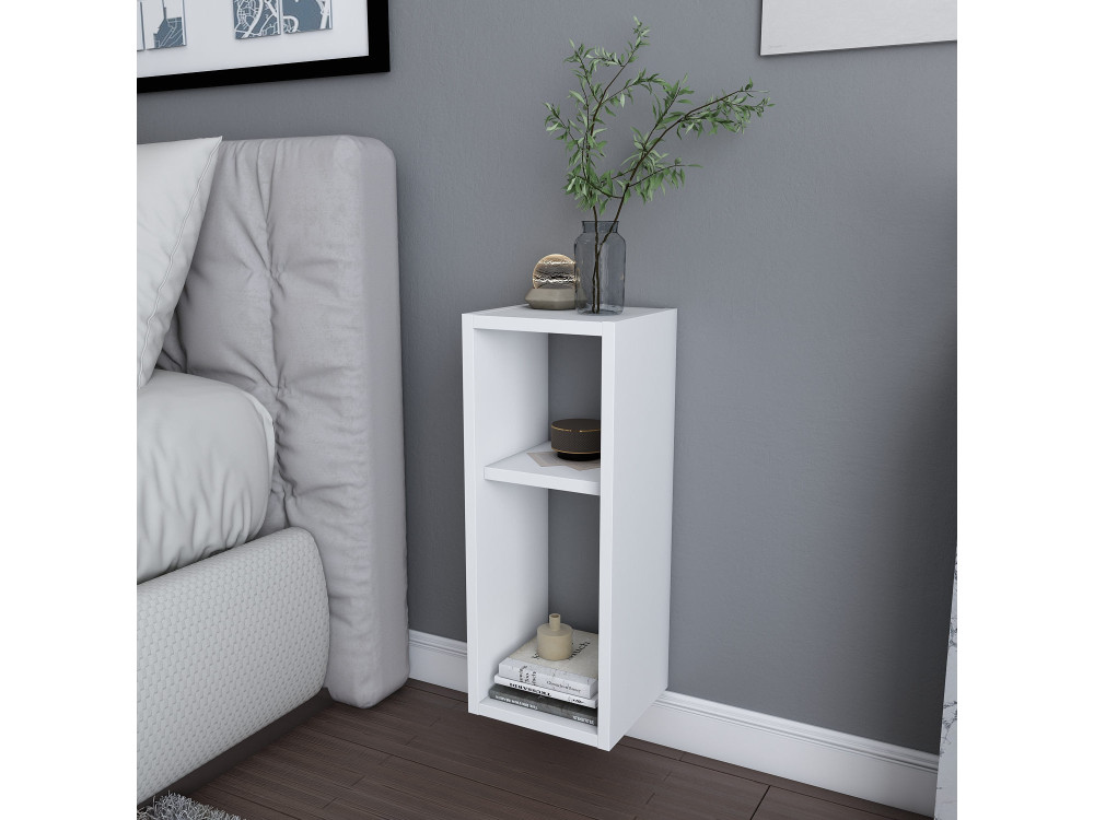 Comodino in legno "Sault" - 23 x 22 x 60 cm - Bianco