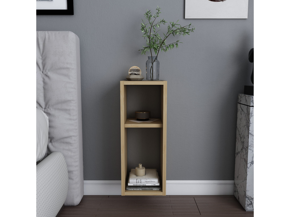 Comodino in legno "Sault" - 23 x 22 x 60 cm - Beige