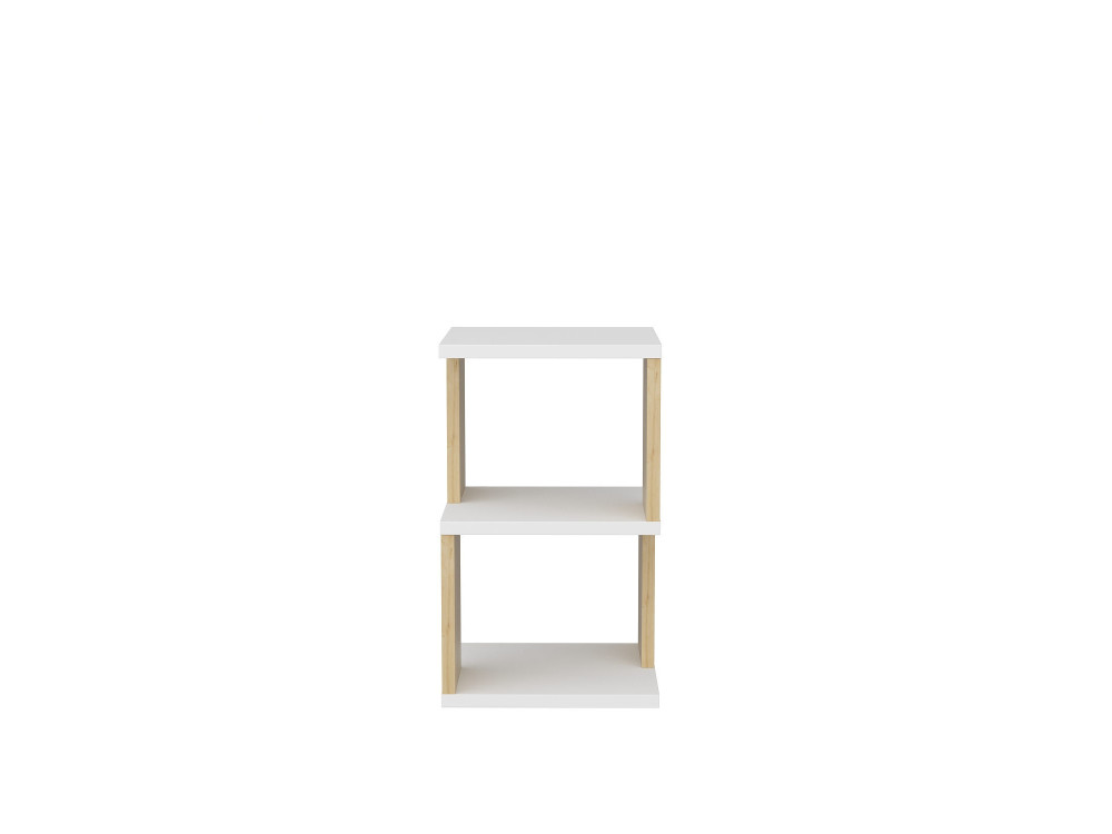 Comodino in legno "Carter" - 30 x 30 x 49 cm - Bianco