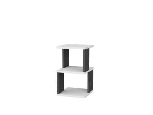 Comodino in legno "Carter" 29,6 x 29,6 x 49,4 cm - Bianco