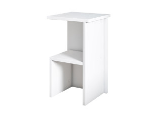 Comodino in legno "Roisin" - 30 x 30 x 50 cm - Bianco