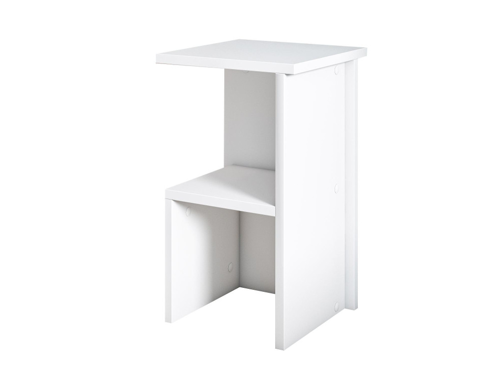 Comodino in legno "Roisin" - 30 x 30 x 50 cm - Bianco