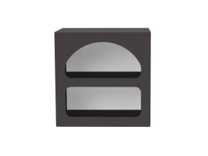 Comodino in legno "Lorin" - 50 x 40 x 50 cm - Grigio antracite