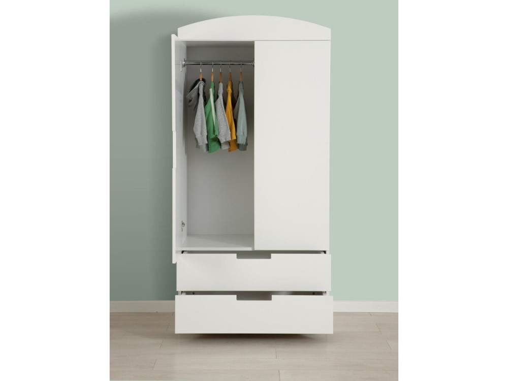 Armadio per bambini "Classic" - 175,5 x 90 x 52 cm - Bianco