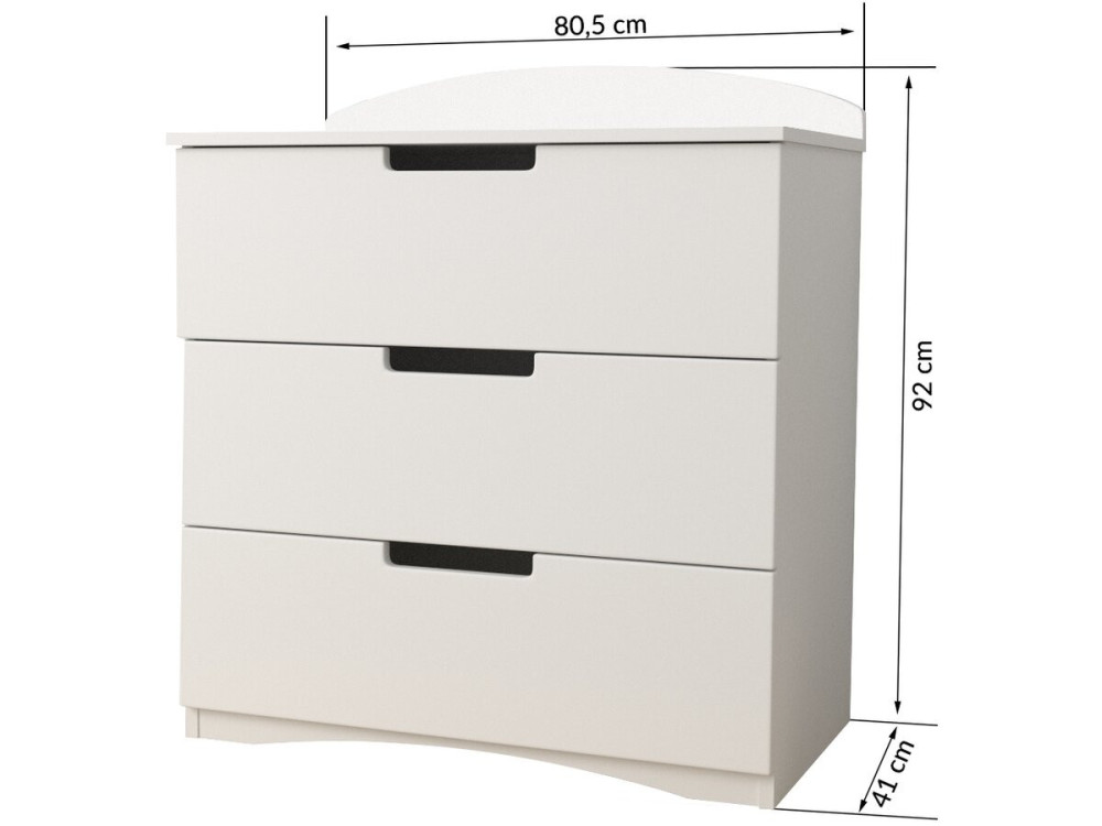 Cassapanca per bambini "Classic" - 80,5 x 80 x 41 cm - Bianco