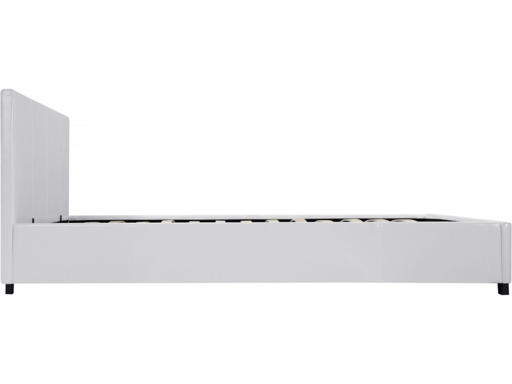 Letto con contenitore "Carla" - Bianco - 140 x 190 cm