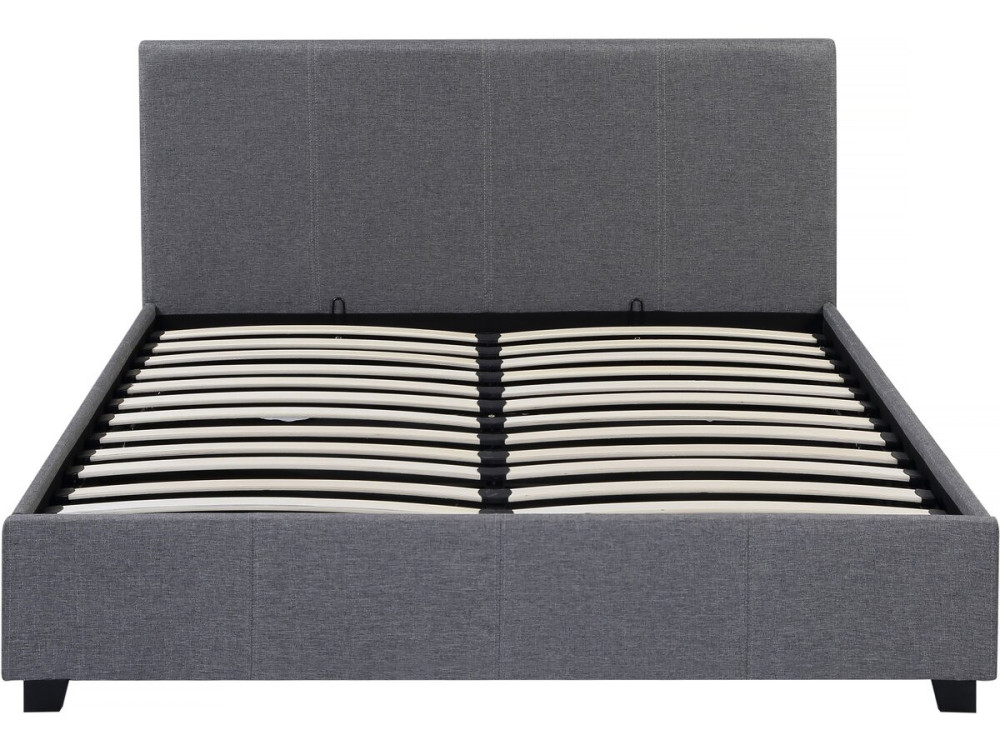 Letto doppio con contenitore "Carla" - 180 x 200 grigio