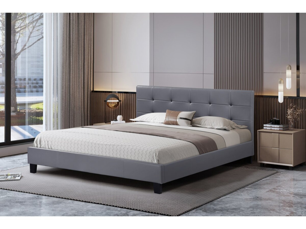 Letto "Julia" - 160 x 200 - Grigio chiaro