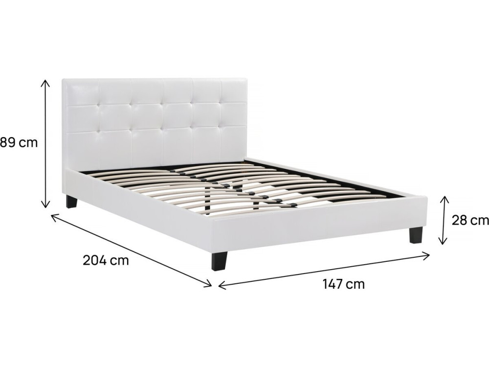 Letto JULIA Bianco - 140 x 190 cm