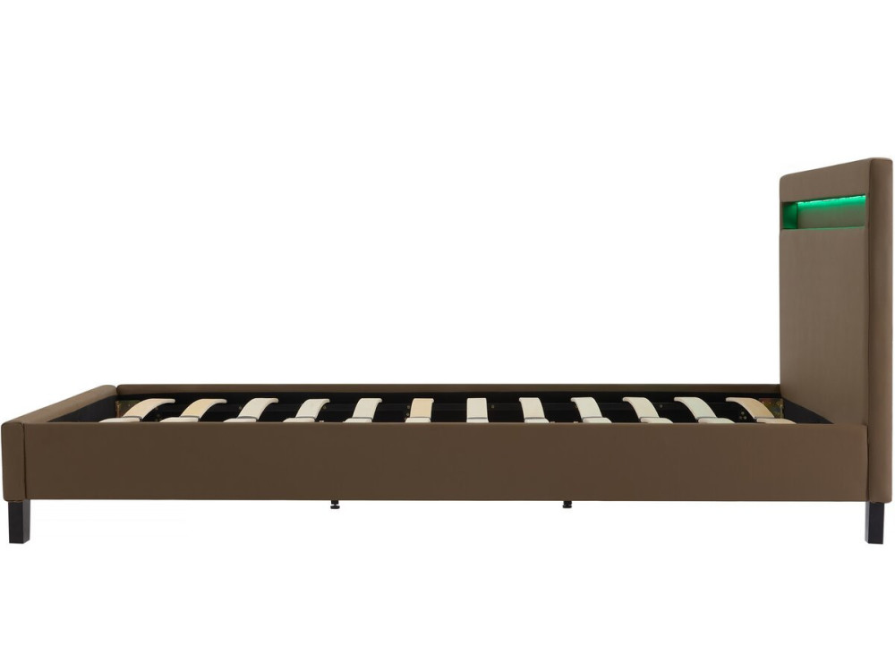Letto LED "Maria" - 140 x 190 cm - Tortora