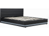 Letto LED con contenitore "Anastasia" - 140 x 190 cm - Nero