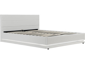 Letto LED con contenitore "Anastasia" - 160 x 200 cm - Bianco