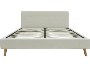 Letto in tessuto riccio "Nemo" 160x200 - Crema