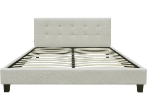 Letto "Julia" tessuto riccio 140x190cm- crema