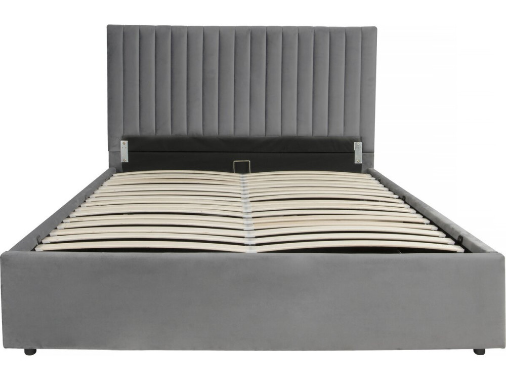 Letto "Mia" con cassettone - 160 x 200 cm - Grigio
