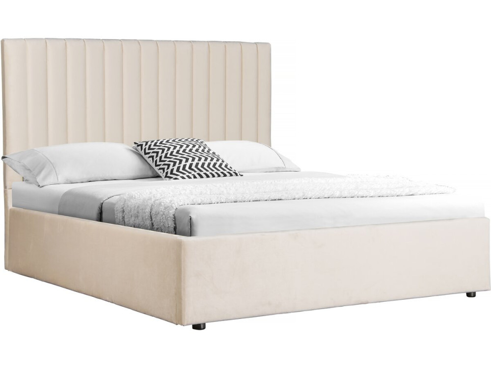 Letto "Mia" con cassettone - 160 x 200 cm - Beige