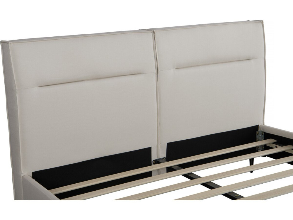 Letto matrimoniale in tessuto di design "Moritz" - 180 x 200 cm - Beige