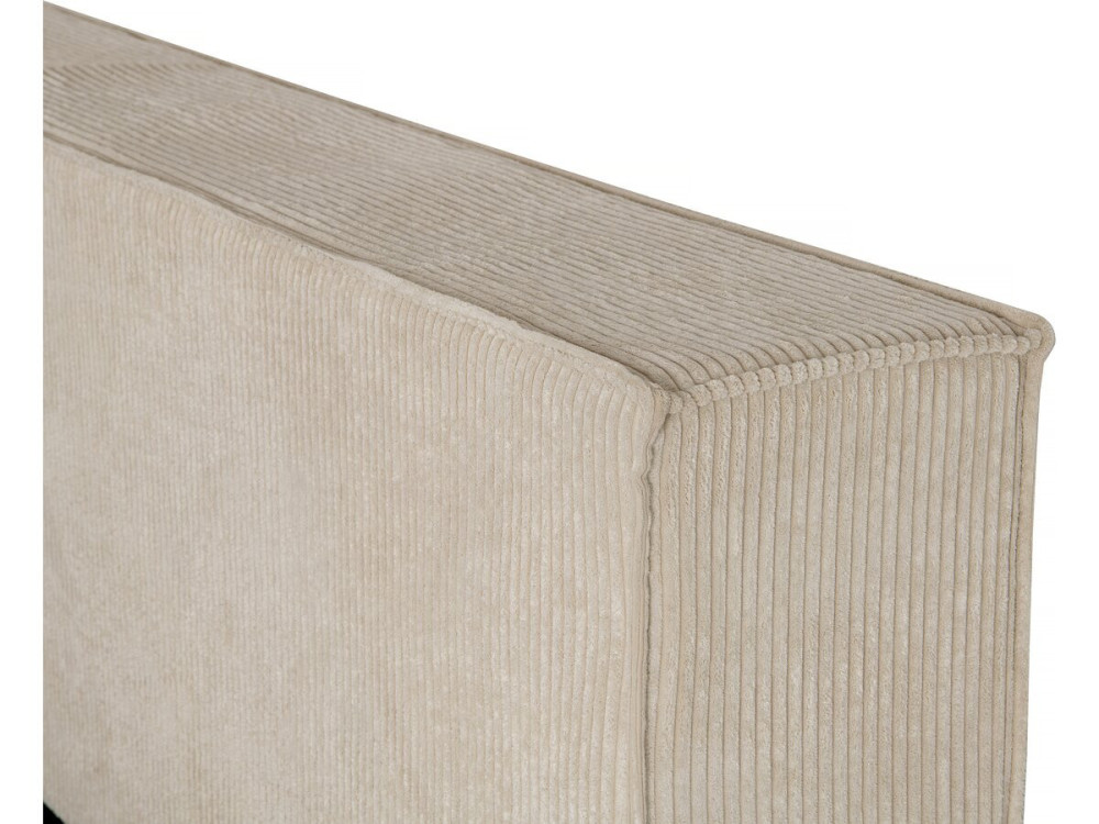 Letto con contenitore in velluto a coste "Courchevel" - 160 x 200 cm - Beige