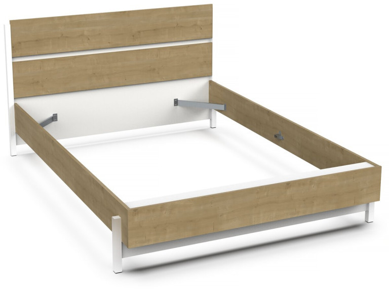 Letto matrimoniale estraibile "Craft" - Legno - 140 x 200 cm - Marrone