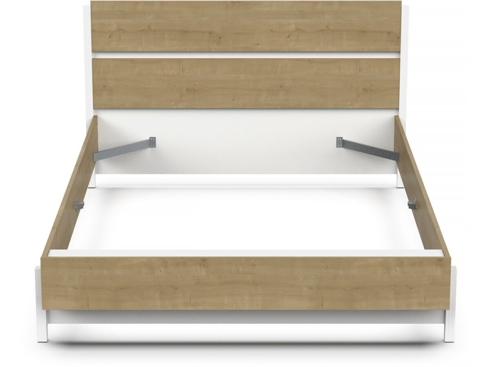 Letto matrimoniale estraibile "Craft" - Legno - 140 x 200 cm - Marrone