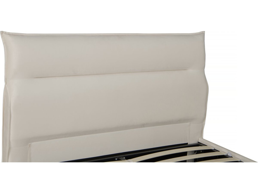 Letto in velluto "Isola" con contenitore - 160 x 200 cm - Beige