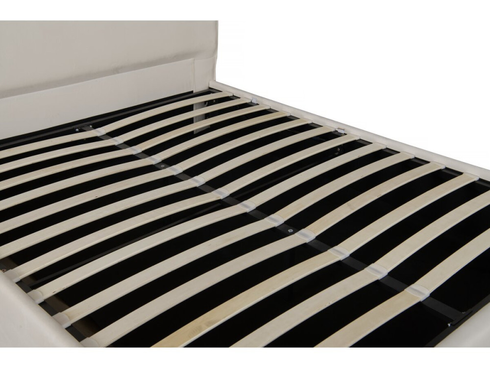 Letto in velluto "Isola" con contenitore - 160 x 200 cm - Beige