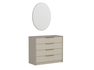 Cassettiera in legno "Kale" - 100 x 45 x 85 cm - Beige