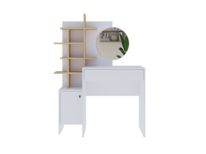 Tavolo da trucco in legno "Mup" 105 x 35 x 151 cm - Bianco