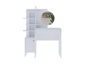 Tavolo da trucco in legno "Mup" 105 x 35 x 151 cm - Bianco