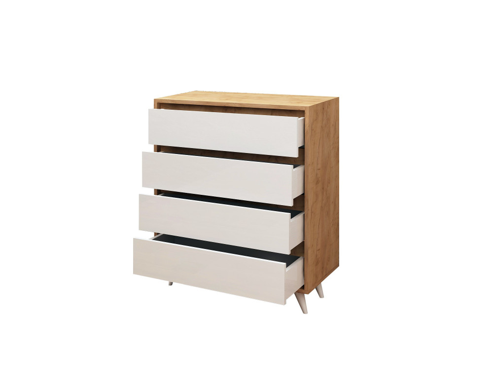 Cassettiera in legno "Suvera" - 70 x 40 x 86 cm - Beige