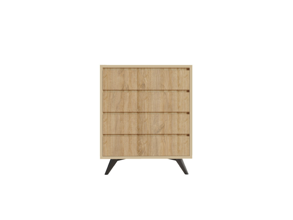 Cassettiera in legno "Suvera" - 70 x 40 x 86 cm - Marrone chiaro
