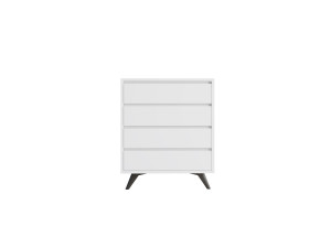 Cassettiera in legno "Suvera" - 70 x 40 x 86 cm - Bianco