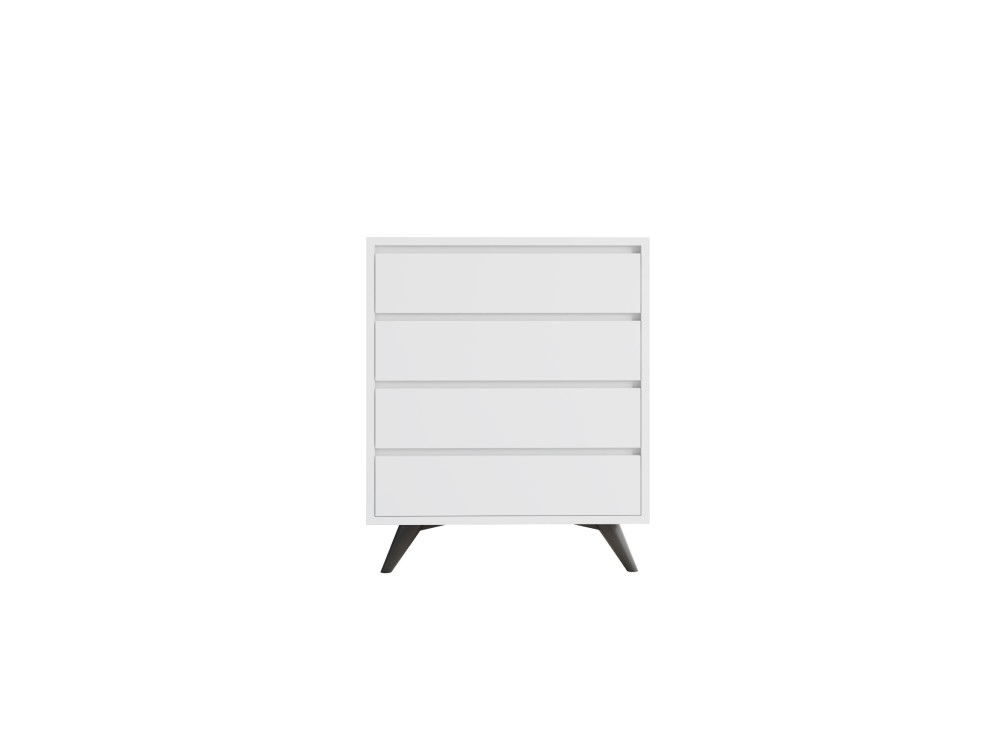 Cassettiera in legno "Suvera" - 70 x 40 x 86 cm - Bianco
