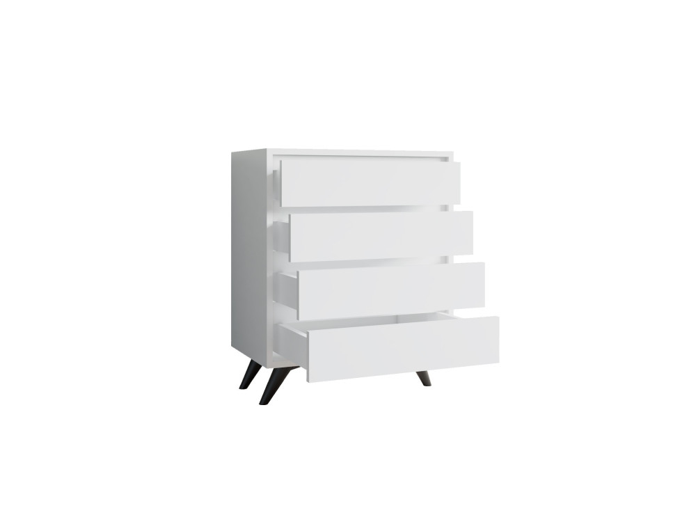 Cassettiera in legno "Suvera" - 70 x 40 x 86 cm - Bianco