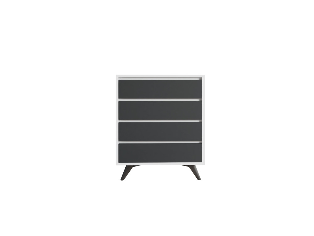 Cassettiera in legno "Suvera" - 70 x 40 x 86 cm - Bianco