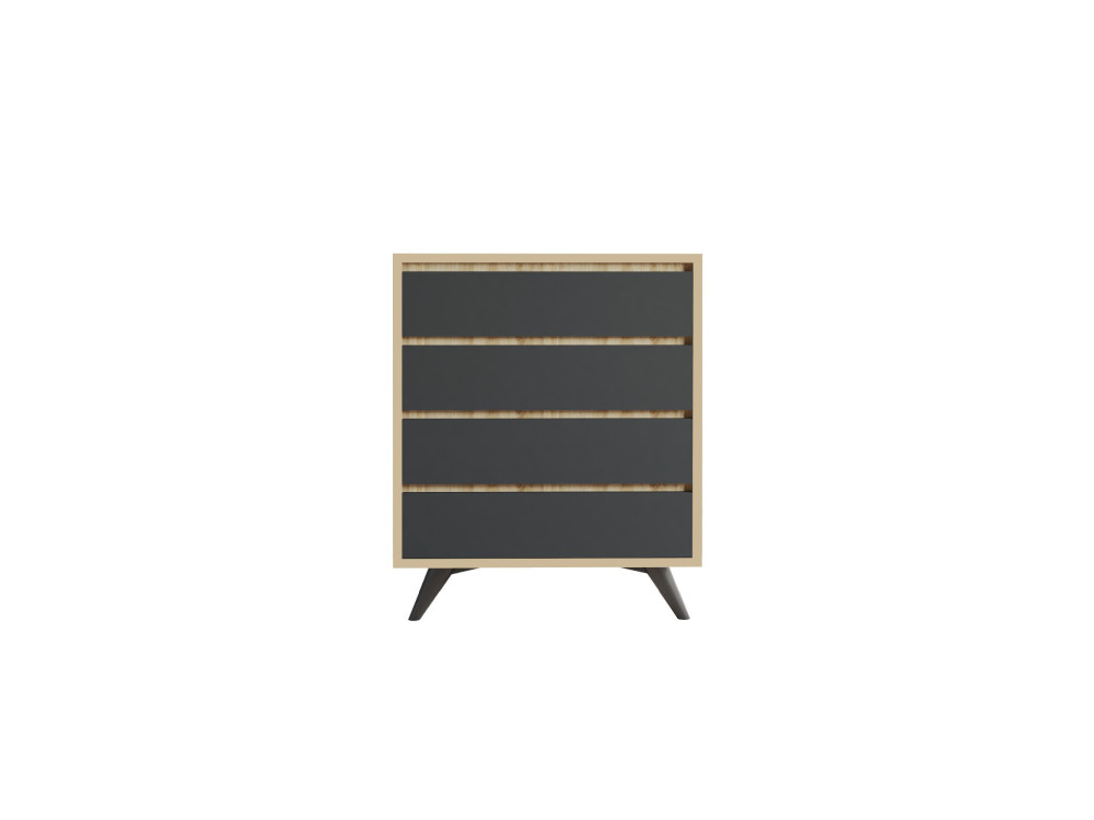 Cassettiera in legno "Suvera" - 70 x 40 x 86 cm - Marrone