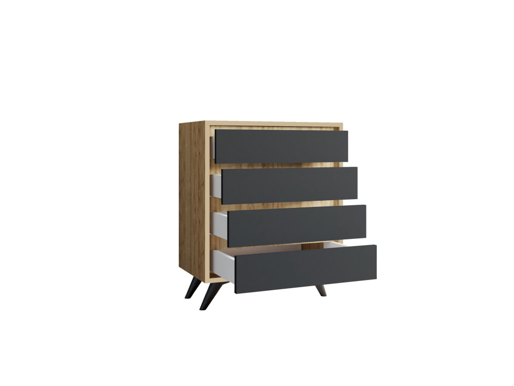 Cassettiera in legno "Suvera" - 70 x 40 x 86 cm - Marrone
