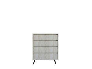 Cassettiera in legno "Suvera" - 70 x 40 x 86 cm - Travertino